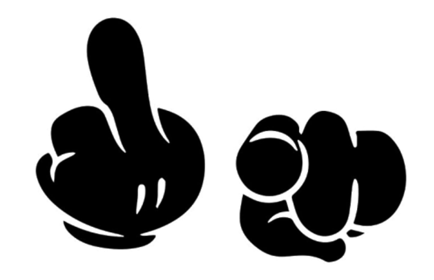Mickey fuck you hands
