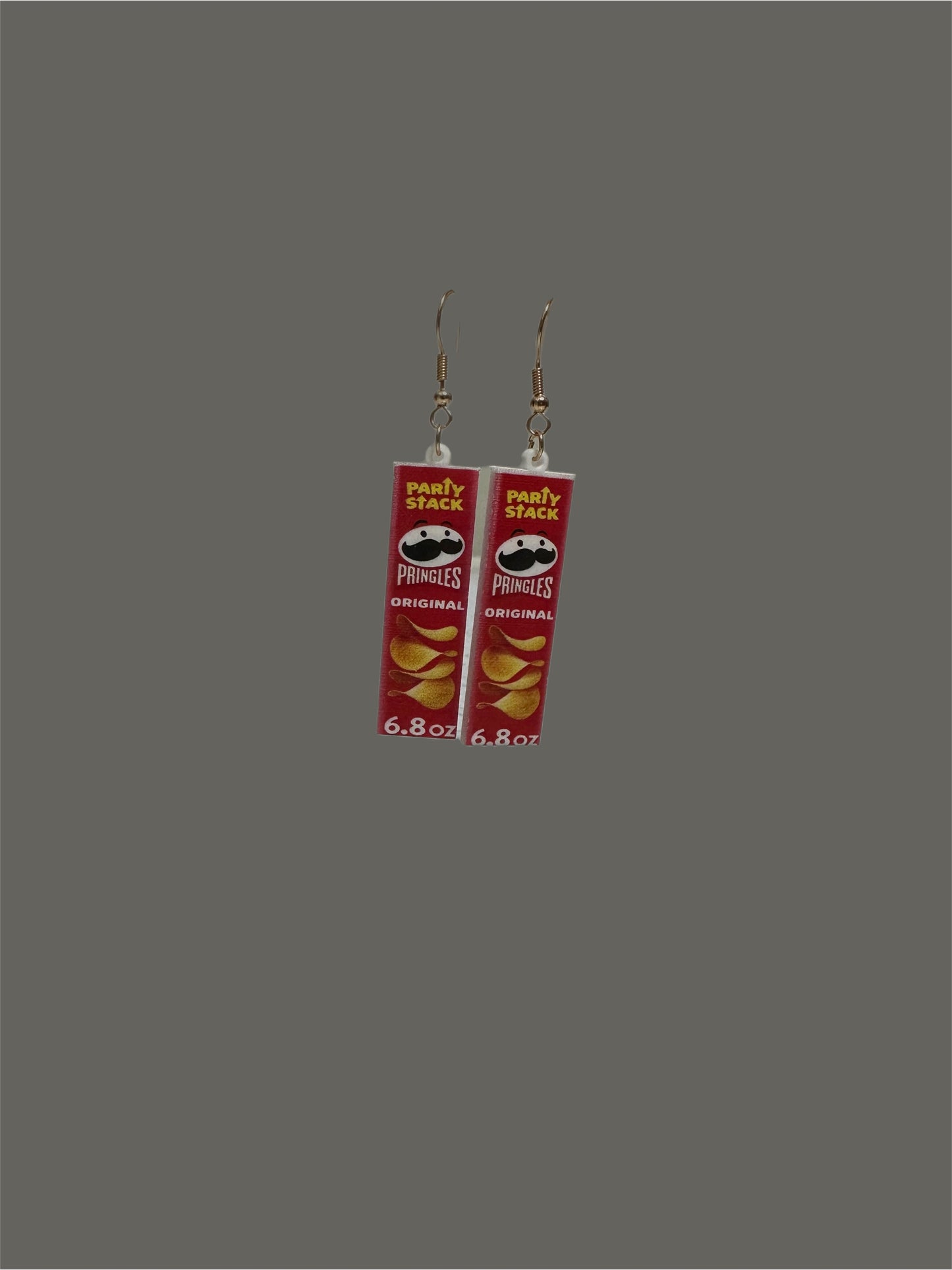 Pringle tin earrings