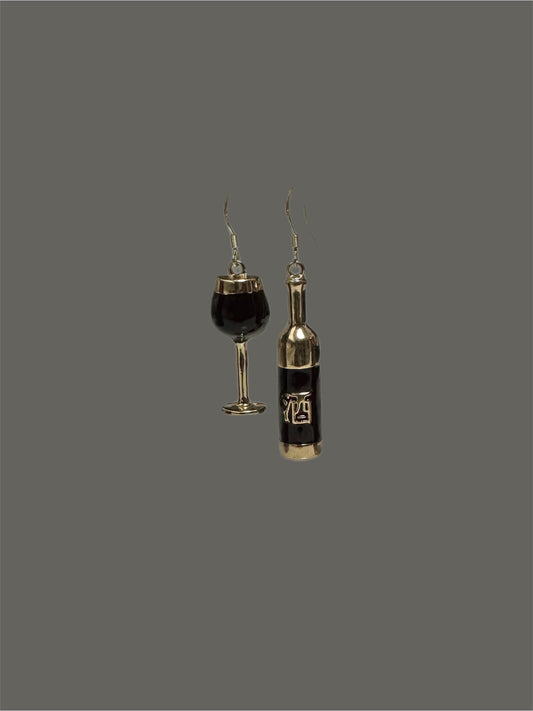 Wine earrings