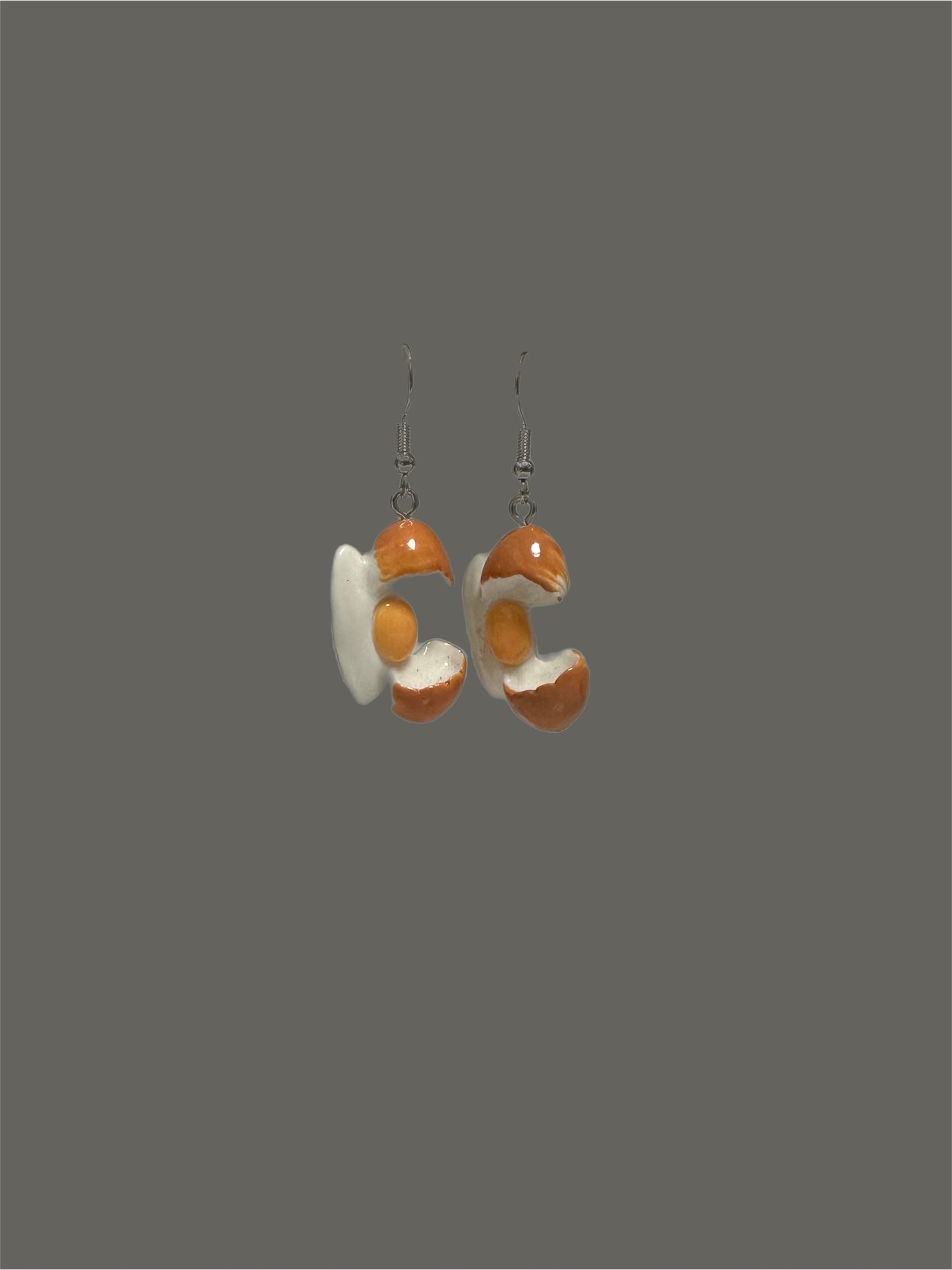 Cracked egg earrings