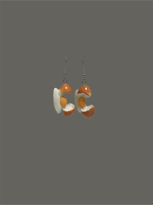 Cracked egg earrings