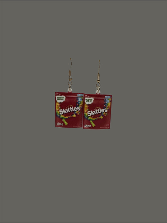 Skittle bag earrings