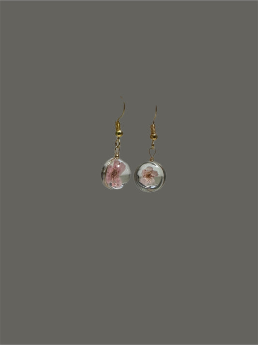 Flower bauble ￼ earrings